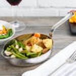 American Metalcraft MPS14 14 oz. Mini Hammered Stainless Steel Skillet