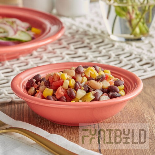 Acopa Capri 4.5 oz. Coral Reef Stoneware Fruit Bowl / Monkey Dish - 48/Case