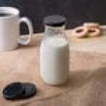 Acopa Black Milk Bottle Lid - 12/Case