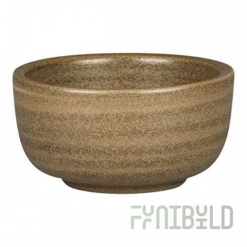 RAK Porcelain Rakstone Selva 1.69 oz. Dark Brown Porcelain Ramekin - 12/Case
