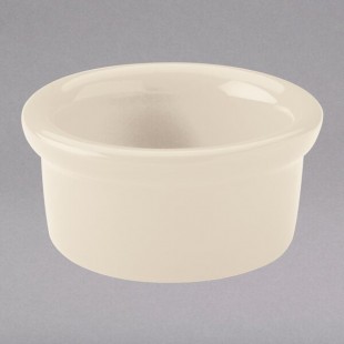 Hall China from Steelite International HL3630AWHA Ivory (American White) 3.5 oz. Round China Ramekin - 36/Case Hall China from Steelite International HL3630AWHA Ivory (American White) 3.5 oz. Round China Ramekin - 36/Case