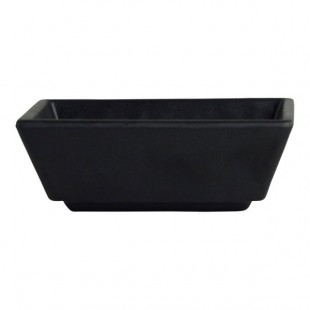 Creations Cali from Steelite International 2 oz. Black Melamine Rectangular Dish - 24/Case Creations Cali from Steelite International 2 oz. Black Melamine Rectangular Dish - 24/Case