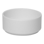 Ariane Orba 5 oz. White Embossed Porcelain Butter Ramekin - 12/Case