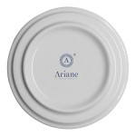 Ariane Orba 5 oz. White Embossed Porcelain Butter Ramekin - 12/Case