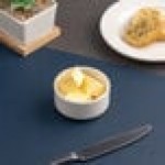 Ariane Orba 5 oz. White Embossed Porcelain Butter Ramekin - 12/Case