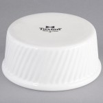 Tuxton BWX-1604 13.5 oz. White China Souffle / Ramekin with Swirl Sides - 12/Case