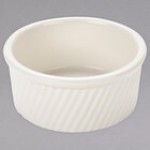 Tuxton BWX-1604 13.5 oz. White China Souffle / Ramekin with Swirl Sides - 12/Case