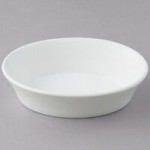 Tuxton BWX-1604 13.5 oz. White China Souffle / Ramekin with Swirl Sides - 12/Case