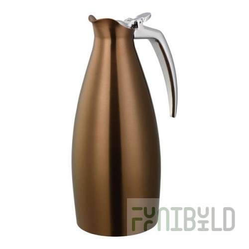 Service Ideas Altus 33.8 oz. Rose Gold Stainless Steel Insulated Coffee Carafe / Server ALTU10BSRG