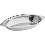 Choice 15 oz. Stainless Steel Oval Au Gratin Dish