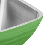 Vollrath 4763435 Double Wall Square Beehive 3.2 Qt. Serving Bowl - Green Apple