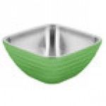 Vollrath 4763435 Double Wall Square Beehive 3.2 Qt. Serving Bowl - Green Apple