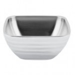 Vollrath 4763435 Double Wall Square Beehive 3.2 Qt. Serving Bowl - Green Apple