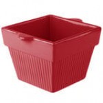 TableCraft CW1460R 1.5 Qt. Red Cast Aluminum Square Condiment Bowl TableCraft CW1460R 1.5 Qt. Red Cast Aluminum Square Condiment Bowl