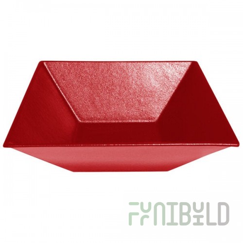 G.E.T. Enterprises BSD16-MOD-CB Bugambilia 13.5 Qt. Smooth MOD Finish Cranberry Resin-Coated Aluminum XL Deep Square Bowl