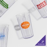 GET 8816-1-CL Spektrum 16 oz. Clear Customizable SAN Plastic Tumbler - 72/Case