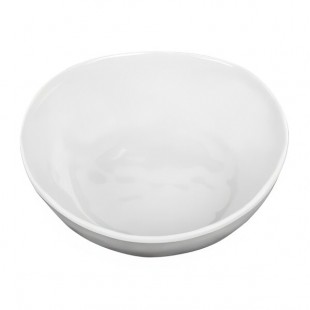 Elite Global Solutions Maya 17 oz. Cream Reactive Glaze Irregular Round Melamine Bowl - 6/Case Elite Global Solutions Maya 17 oz. Cream Reactive Glaze Irregular Round Melamine Bowl - 6/Case