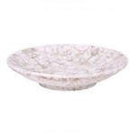 Elite Global Solutions Hermosa 86 oz. Brown Marble Embossed Melamine Bowl - 6/Case