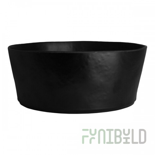 Creations Cali from Steelite International 3.5 Qt. Black Melamine Round Bowl - 6/Case