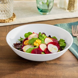 American Metalcraft MCB36WH Mix & Matte 36 oz. Matte White Coupe Melamine Bowl