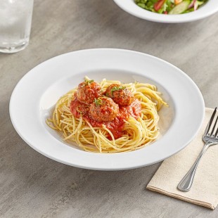 Acopa Foundations 16 oz. White Wide Rim Melamine Pasta Bowl - 12/Pack