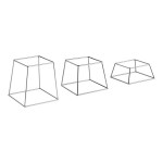 Acopa Square Stainless Steel Metal 3-Piece Display Stand Set