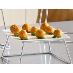 Acopa Square Stainless Steel Metal 3-Piece Display Stand Set