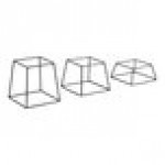 Acopa Square Stainless Steel Metal 3-Piece Display Stand Set