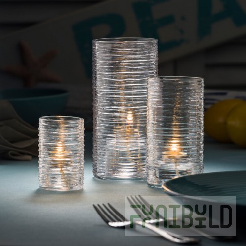Hollowick 42517C Typhoon Clear Glass Mid-Size Clear Cylinder Lamp