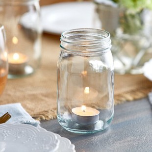 Acopa 16 oz. Mason Candle Holder - 12/Case
