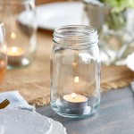 Acopa 16 oz. Mason Candle Holder - 12/Case