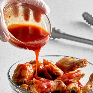 Sweet Baby Ray's 0.5 Gallon Honey Sriracha Wing Sauce and Glaze - 4/Case Sweet Baby Ray's 0.5 Gallon Honey Sriracha Wing Sauce and Glaze - 4/Case