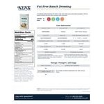 Ken's Foods 1.5 oz. Fat Free Ranch Dressing Packet - 60/Case