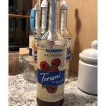 Torani Puremade Sugar-Free Raspberry Flavoring Syrup 750 mL Glass Bottle - 4/Case