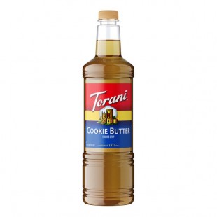 Torani Cookie Butter Flavoring Syrup Plastic Bottle 1 Liter - 6/Case