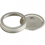 Ball 1440080400 4 oz. Quilted Crystal Regular Mouth Glass Canning Jar with Silver Metal Lid and Band - 12/Case