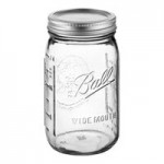 Ball 1440080400 4 oz. Quilted Crystal Regular Mouth Glass Canning Jar with Silver Metal Lid and Band - 12/Case