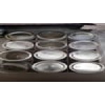 Ball 1440080400 4 oz. Quilted Crystal Regular Mouth Glass Canning Jar with Silver Metal Lid and Band - 12/Case
