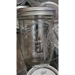Ball 1440080400 4 oz. Quilted Crystal Regular Mouth Glass Canning Jar with Silver Metal Lid and Band - 12/Case