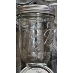 Ball 1440080400 4 oz. Quilted Crystal Regular Mouth Glass Canning Jar with Silver Metal Lid and Band - 12/Case