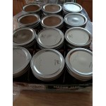 Ball 1440080400 4 oz. Quilted Crystal Regular Mouth Glass Canning Jar with Silver Metal Lid and Band - 12/Case