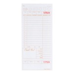Choice 1 Part Tan and White Guest Check with Beverage Lines and Bottom Guest Receipt - 2,000/Case