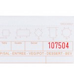 Choice 1 Part Tan and White Guest Check with Beverage Lines and Bottom Guest Receipt - 2,000/Case