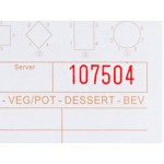 Choice 1 Part Tan and White Guest Check with Beverage Lines and Bottom Guest Receipt - 2,000/Case