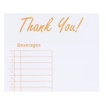 Choice 1 Part Tan and White Guest Check with Beverage Lines and Bottom Guest Receipt - 2,000/Case