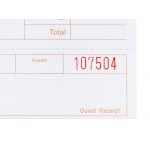 Choice 1 Part Tan and White Guest Check with Beverage Lines and Bottom Guest Receipt - 2,000/Case