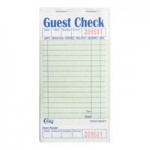 Choice 1 Part Tan and White Guest Check with Beverage Lines and Bottom Guest Receipt - 2,000/Case
