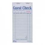 Choice 1 Part Tan and White Guest Check with Beverage Lines and Bottom Guest Receipt - 2,000/Case