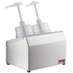 Steril-Sil 30 oz. 2-Compartment Stainless Steel Condiment Dispenser Kit with Gray Cylinders and Dome Top Pump Lids Steril-Sil 30 oz. 2-Compartment Stainless Steel Condiment Dispenser Kit with Gray Cylinders and Dome Top Pump Lids