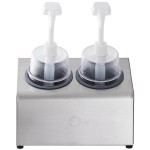 Steril-Sil 30 oz. 2-Compartment Stainless Steel Condiment Dispenser Kit with Gray Cylinders and Dome Top Pump Lids Steril-Sil 30 oz. 2-Compartment Stainless Steel Condiment Dispenser Kit with Gray Cylinders and Dome Top Pump Lids